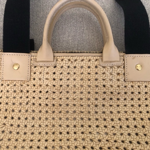 Clare V Zip Sac in cream rattan - Picture 3 of 7